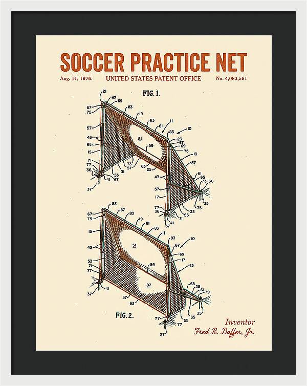 Soccer Practice Net Retro Patent Us4083561