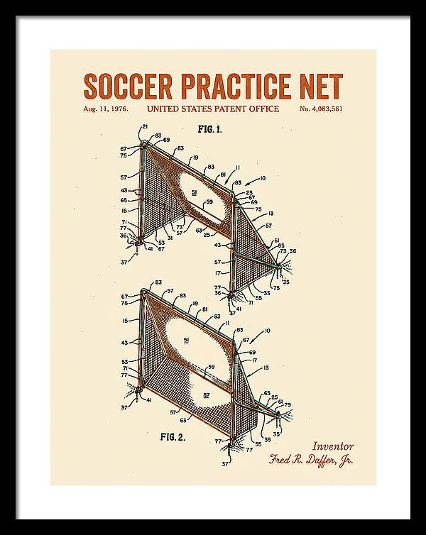 Soccer Practice Net Retro Patent Us4083561