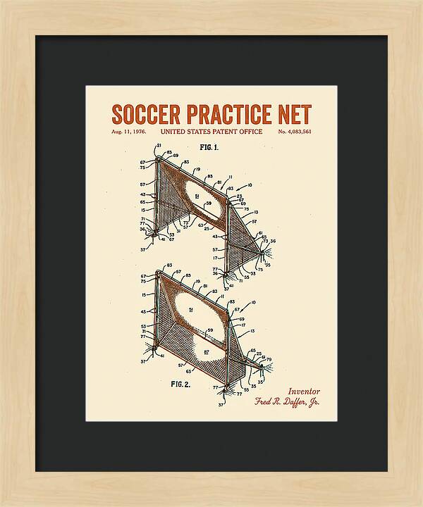 Soccer Practice Net Retro Patent Us4083561