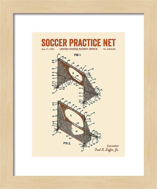 Soccer Practice Net Retro Patent Us4083561