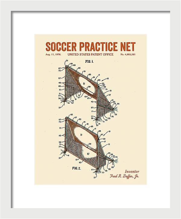 Soccer Practice Net Retro Patent Us4083561