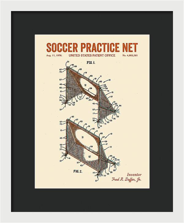 Soccer Practice Net Retro Patent Us4083561