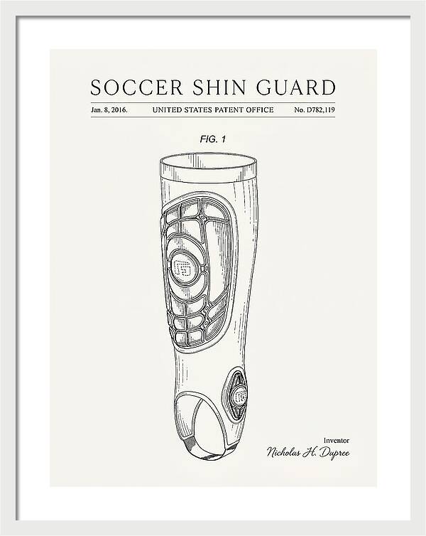 Soccer Shin Guard Minimalist Patent Usd782119