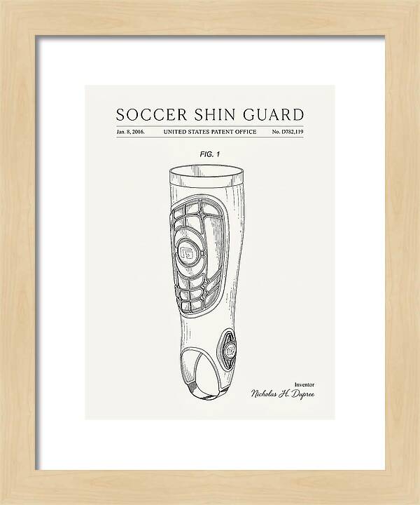 Soccer Shin Guard Minimalist Patent Usd782119
