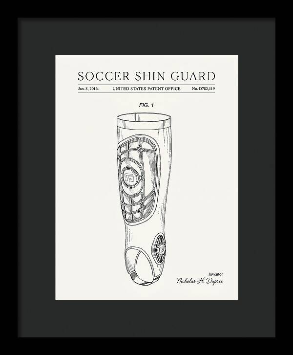 Soccer Shin Guard Minimalist Patent Usd782119