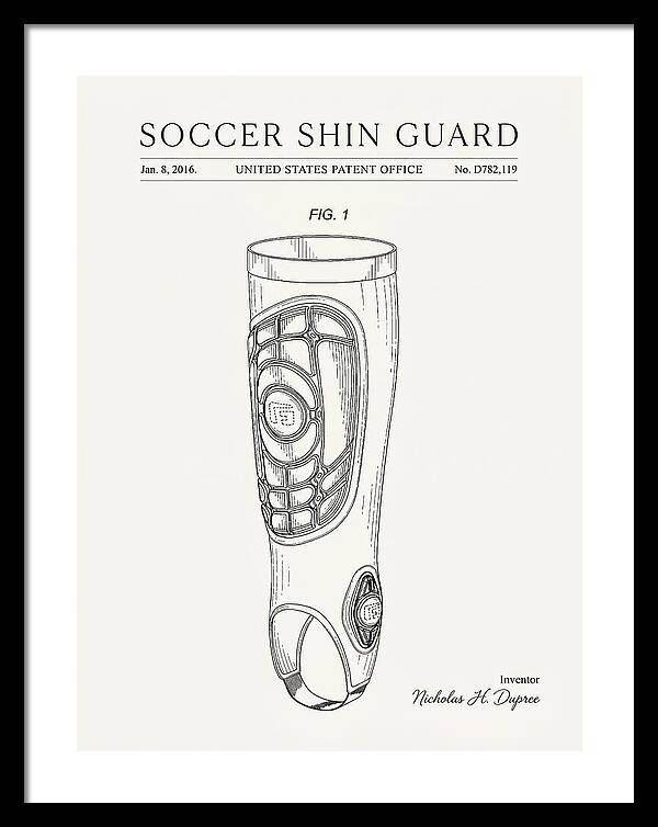 Soccer Shin Guard Minimalist Patent Usd782119
