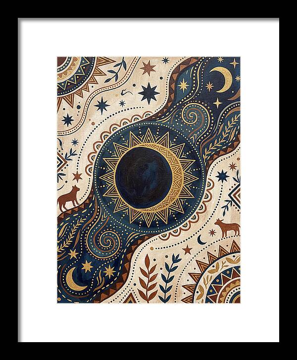 Solar Eclipse Folk Art