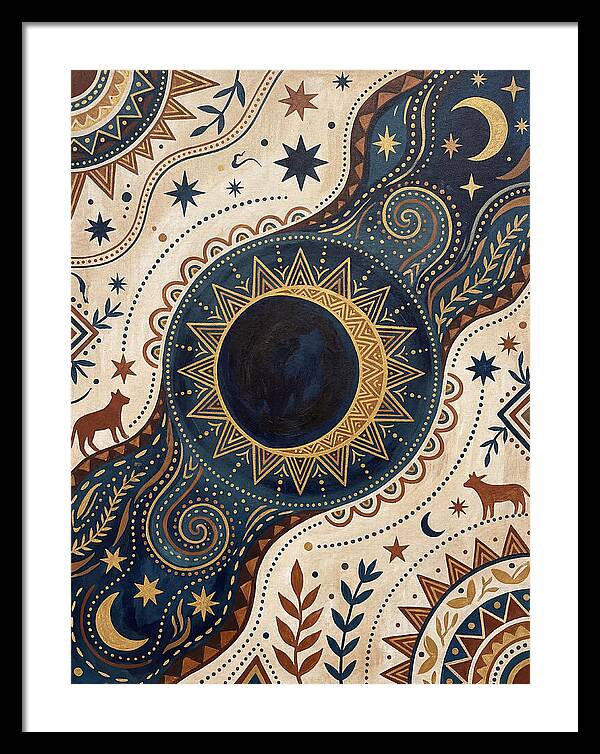 Solar Eclipse Folk Art