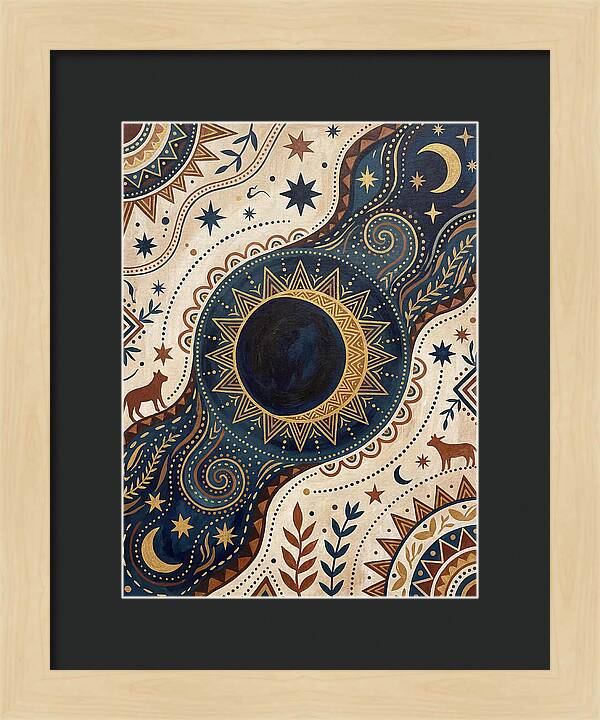 Solar Eclipse Folk Art