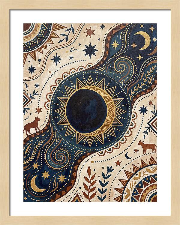 Solar Eclipse Folk Art