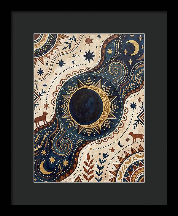 Solar Eclipse Folk Art