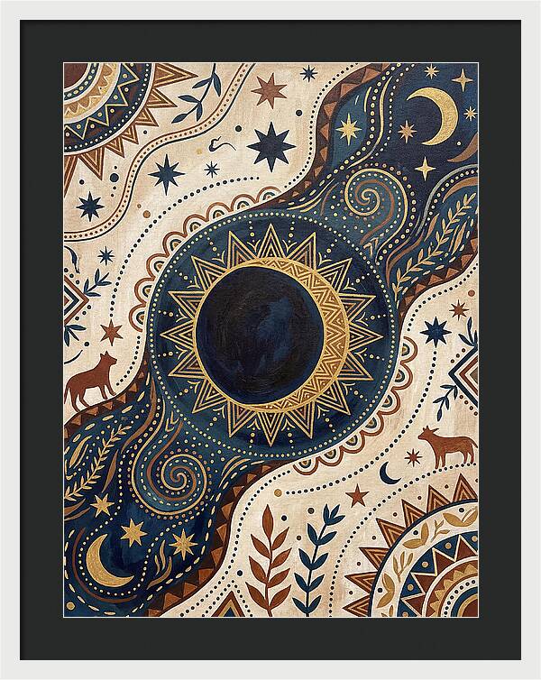 Solar Eclipse Folk Art