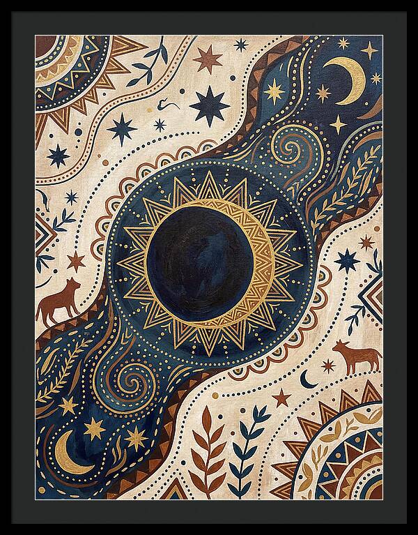 Solar Eclipse Folk Art