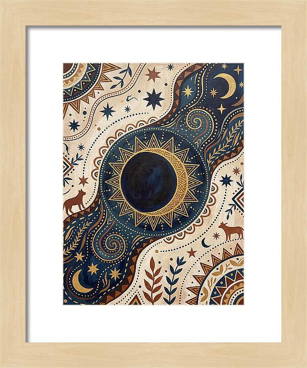 Solar Eclipse Folk Art