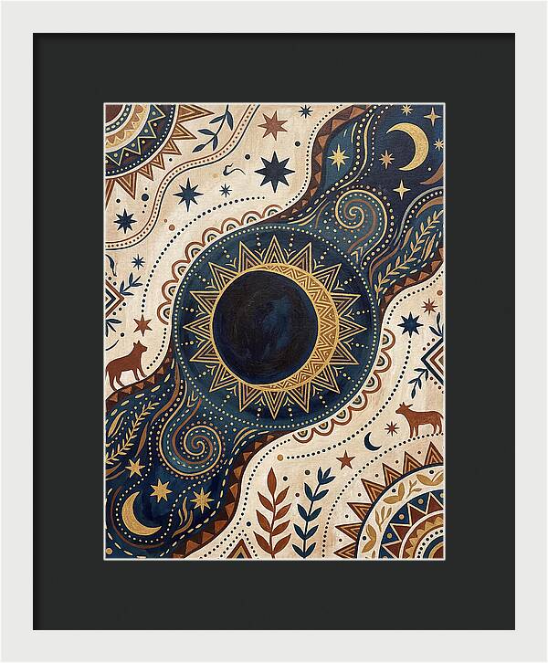 Solar Eclipse Folk Art