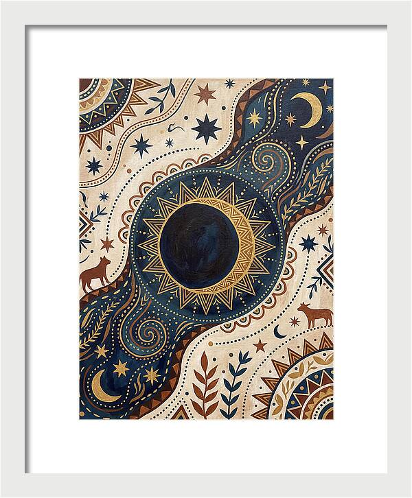 Solar Eclipse Folk Art