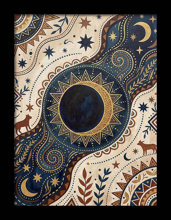 Solar Eclipse Folk Art