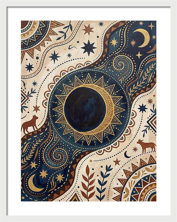 Solar Eclipse Folk Art