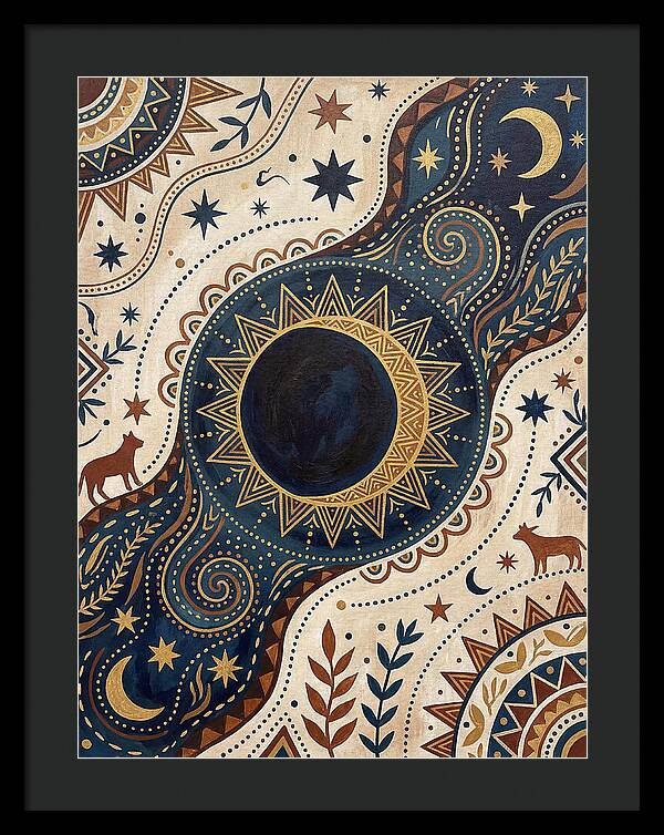 Solar Eclipse Folk Art