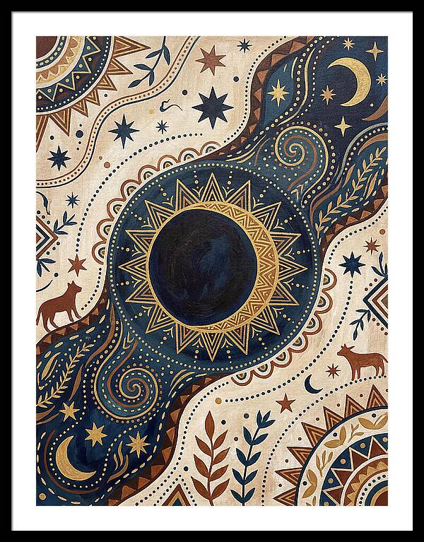 Solar Eclipse Folk Art