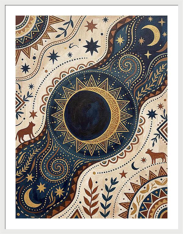 Solar Eclipse Folk Art