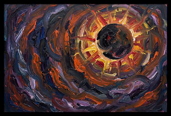 Solar Eclipse In Expressionist Style