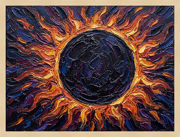 Solar Eclipse In Flames