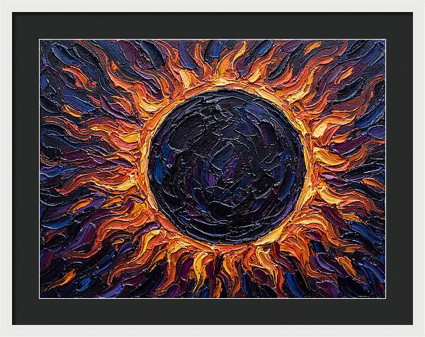 Solar Eclipse In Flames