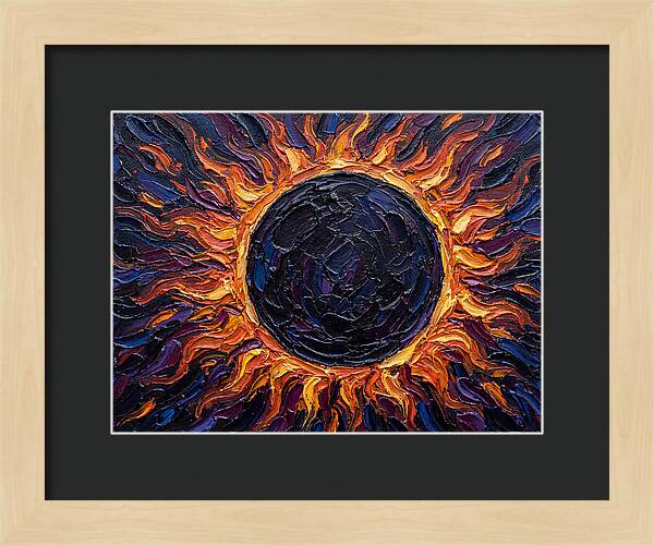 Solar Eclipse In Flames