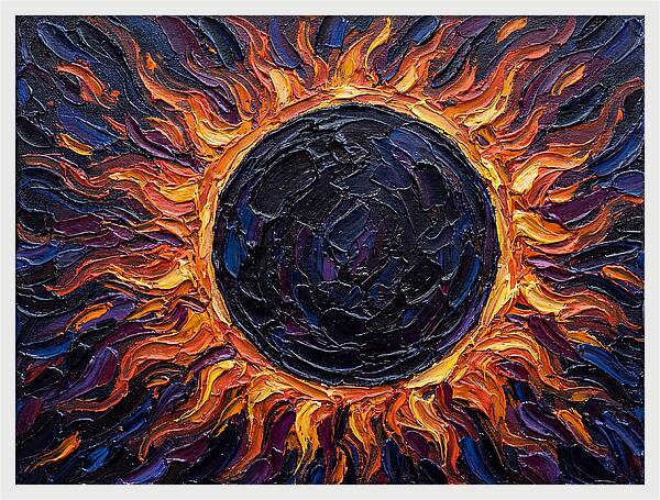Solar Eclipse In Flames