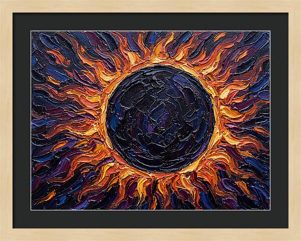 Solar Eclipse In Flames