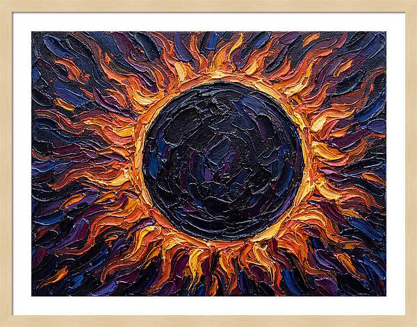 Solar Eclipse In Flames