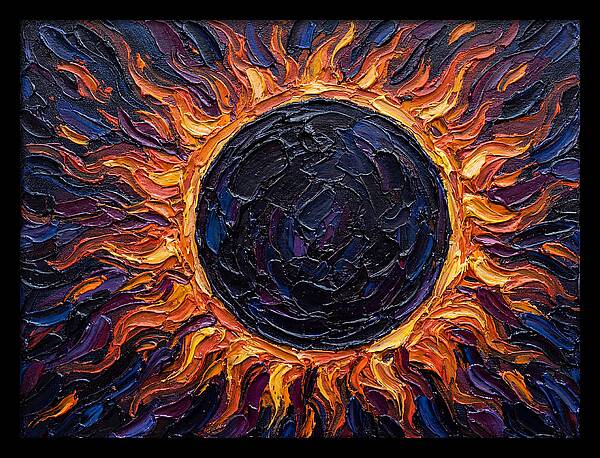 Solar Eclipse In Flames