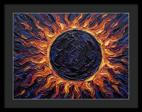 Solar Eclipse In Flames