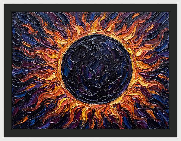 Solar Eclipse In Flames