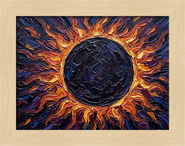 Solar Eclipse In Flames
