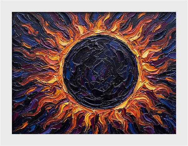 Solar Eclipse In Flames