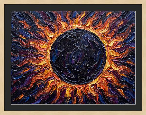 Solar Eclipse In Flames