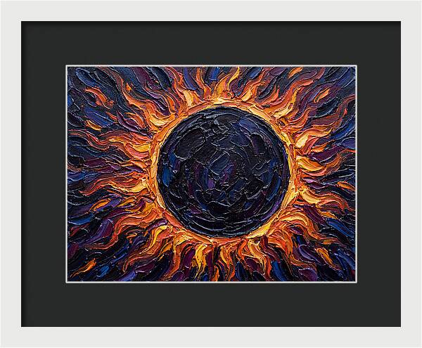 Solar Eclipse In Flames