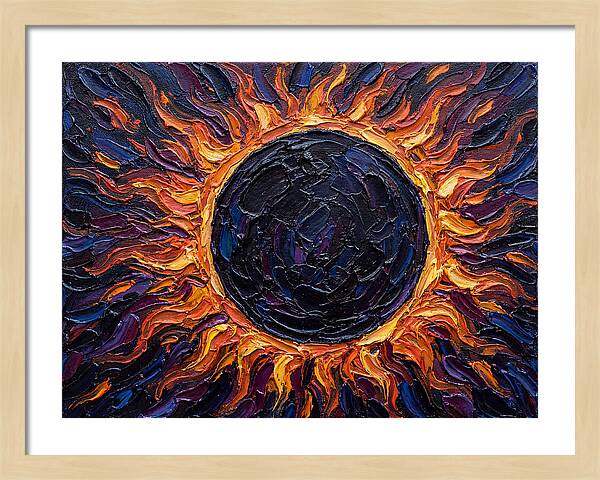 Solar Eclipse In Flames
