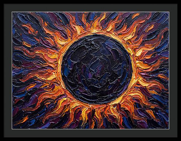 Solar Eclipse In Flames