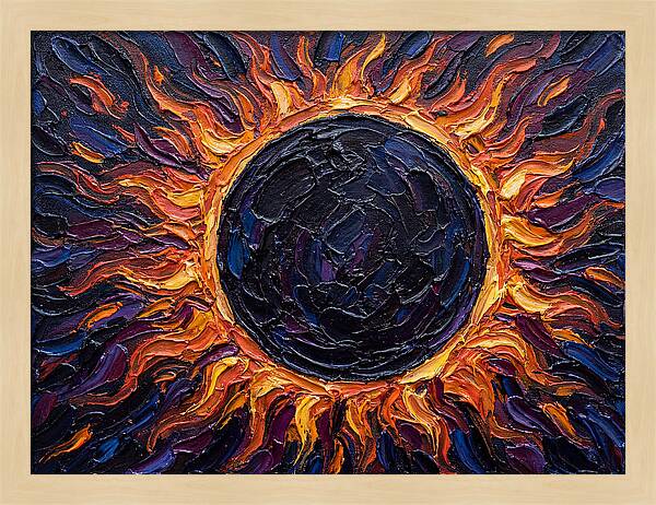 Solar Eclipse In Flames