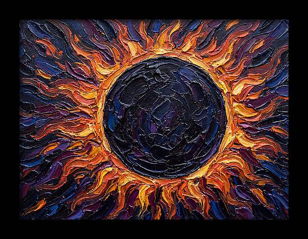 Solar Eclipse In Flames