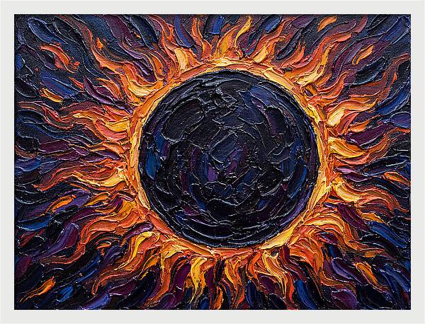 Solar Eclipse In Flames