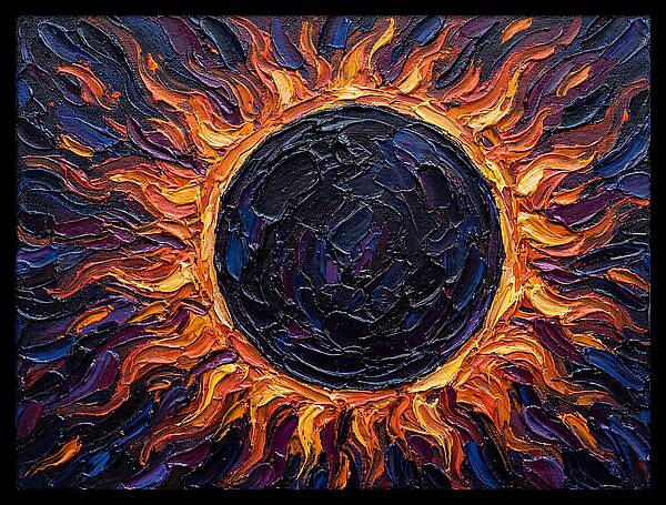 Solar Eclipse In Flames