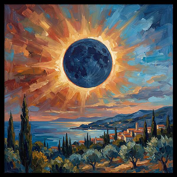 Solar Eclipse Over Mediterranean