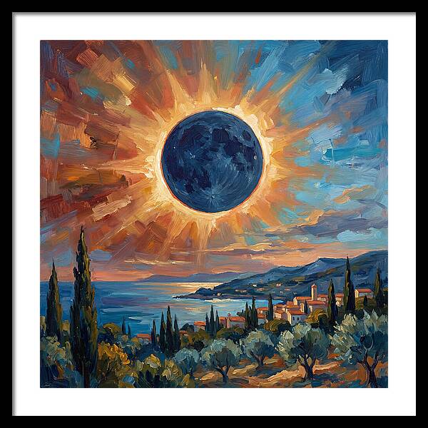 Solar Eclipse Over Mediterranean