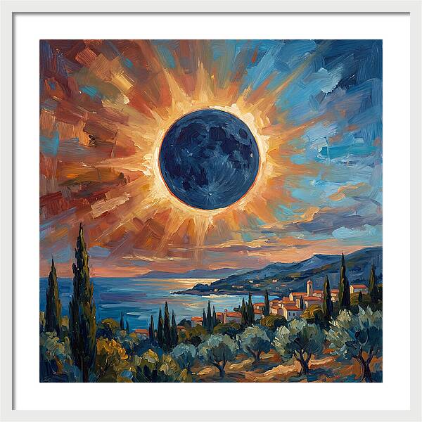 Solar Eclipse Over Mediterranean