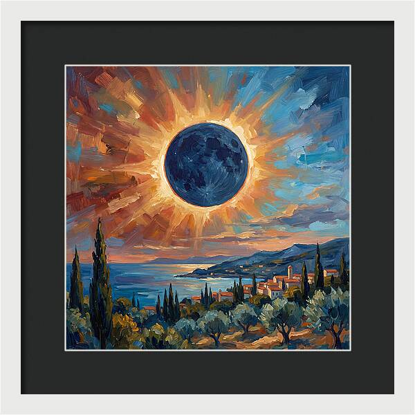 Solar Eclipse Over Mediterranean