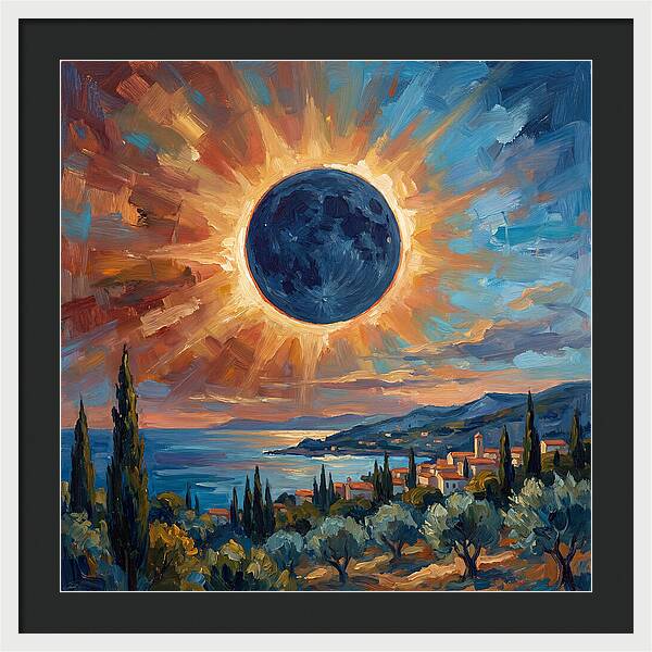 Solar Eclipse Over Mediterranean
